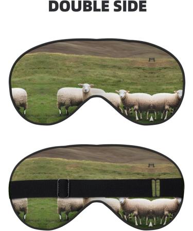 Lambs and Sheep Print Unisex Sleep Mask | Double-Sided Eye Mask for Sound Sleep & Skin Care | International Shipping Available - Buy Online on GoSupps.com