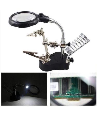 Magnifying Glass LED 3X Magnifying Lamp Metal Clamp Reading Jewellery Loupe Watch and Electronic Repair Magnifier Vision - Buy Online on GoSupps.com
