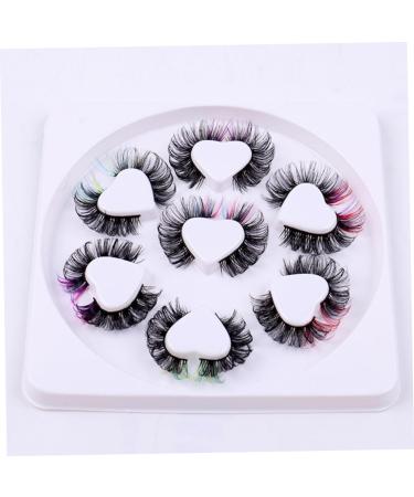 minkissy 7 Pairs Fake Eyelashes False Lashes Women Lashes with Color Curl Lash Clusters Fake Lashes Faux Eyelashes Colored Eyelashes Individual Lashes Chemical Fiber Extend Make up - Buy Online on GoSupps.com