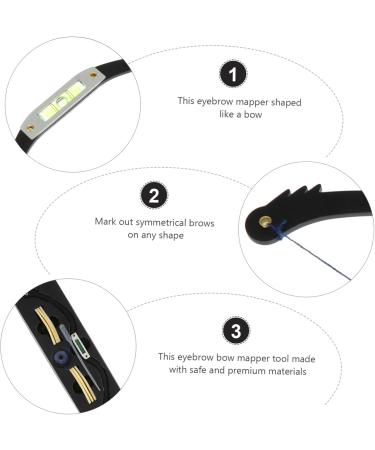 FOMIYES 2pcs Bow Eyebrow Ruler Makeup Stencil Eyebrow Level Tool Stainless Steel Eyebrow Ruler Draw a Line - Buy Online on GoSupps.com