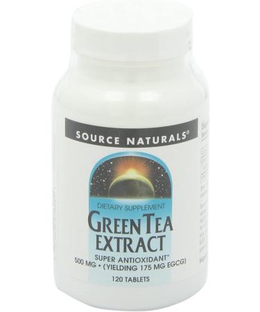 Source Naturals Green Tea Extract 500 mg - 120 Tablets | Antioxidant Support - Buy Online on GoSupps.com