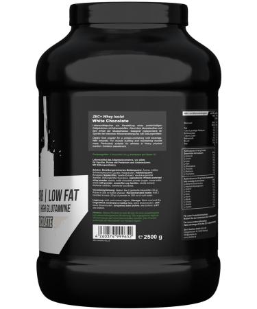 Zec+ Nutrition Whey Isolate 2500g - Low-Fat White Chocolate Protein Powder | Pure Whey Protein 2.5kg (1 Pack) - International Shipping Available - Buy Online on GoSupps.com
