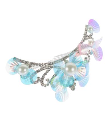 minkissy Rhinestone Tuck Comb Rhinestone Bobby Pins Wig Hair Pin Tiara Hair Clip The Crown Hair Barrettes Women Crown Hairpiece Girls Crown Girls Headpiece Shell Metal Women's Hair Comb