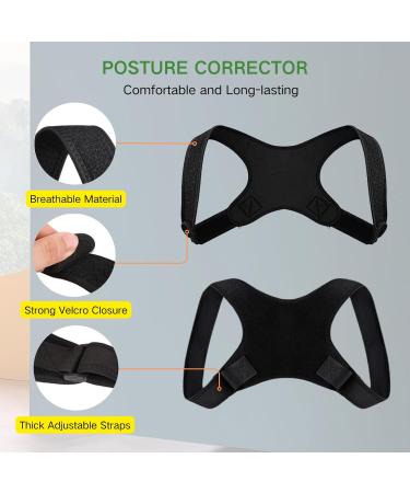 Posture Corrector for Women & Men | Adjustable Back Brace for Neck & Back Pain Relief | Ultimate Shoulder & Back Support - Buy Online on GoSupps.com