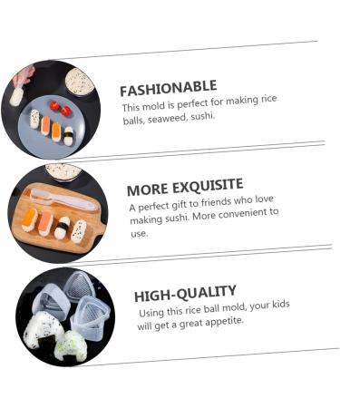 ABOOFAN 4pcs Rice Ball Mold Sushi Press Mold DIY Bento Molds Rice Ball Maker Suite Child Triangle White Pp - Buy Online on GoSupps.com