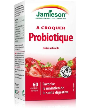 Jamieson Chewable Probiotic 2 Billion Active Cells - Natural Strawberry Flavour & Chewable Vitamin D3 1 000 IU - Natural Tangy Orange 100 Count (Pack of 1) - Buy Online on GoSupps.com
