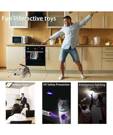 Cat Laser Pointer Toy | Red LED Light | Long Range 3 Modes | USB Rechargeable - Buy Online on GoSupps.com