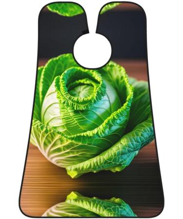 Bright Cabbage Print Beard Bib Apron - Men's Beard Hair Catcher & Cape for Easy Shaving & Trimming | International Shipping Available - Buy Online on GoSupps.com