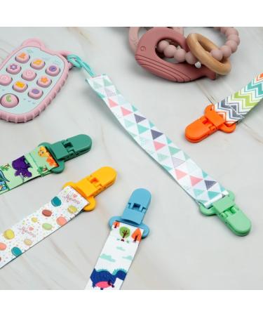 Aolso 5pcs Baby Pacifier Chain Dummy Clip Set for Boys - BPA-Free Teething Toy Holders with Plastic Clasp - Buy Online on GoSupps.com