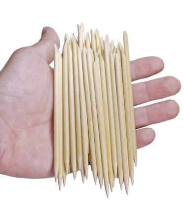 Mini Skater 50 Pcs Orange Wood Nail Sticks Double Sided Cuticle Pusher Manicure Pedicure Tool - Buy Online on GoSupps.com