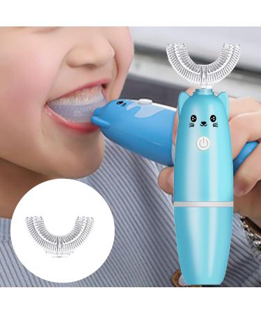 Buy Electric Toothbrush for Kids - Deep Clean Food Grade Material Cute Cartoon Design - Blue 1 Pack Fast International Shipping! - Buy Online on GoSupps.com