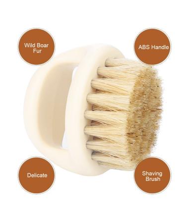 Wild Boar Shaving Brush for Men - Premium White Handle & Hair Perfect for Salon & Home Grooming | Bart Schnurrbart Trimmwinsel - Buy Online on GoSupps.com