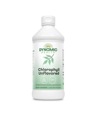 Dynamic Health Liquid Chlorophyll Unflavored 100 mg Sodium Copper Chlorophyllins with Alfalfa and Mulberry Leaves Plant Cleanse and Deodorizing No Added Sugar 16 Fl Oz 16 Fl Oz (Pack of 1)