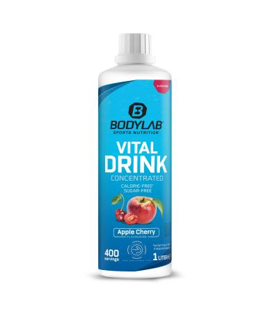 BODYLAB24 Vital Drink Concentrated Apfel-Kirsch 1000ml beverage concentrate sugar-free zero syrup with vitamins and L-carnitine sports drink with few calories - Buy Online on GoSupps.com