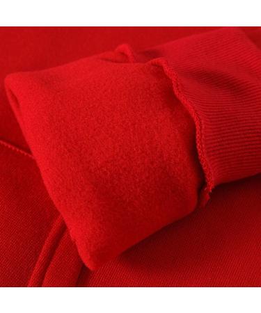 Bigfanshu in Women's Clothing Long Sleeve Print Hooded Sweatshirt Autumn&Winter Blouse Lady Tops Red - Buy Online on GoSupps.com