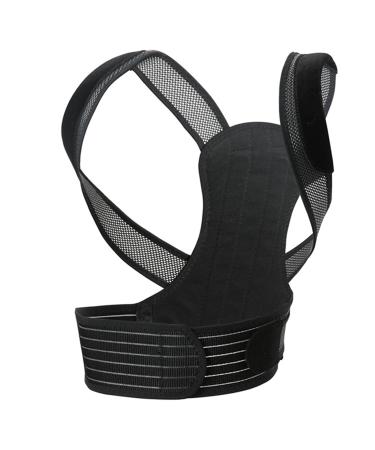 Posture Corrector Back Corrector Belt Spine Shoulder Adjustable Straps Support Bandage Shoulder Corset Back for Upper Back Pain Relief Unisex White S Elegant Svart Small