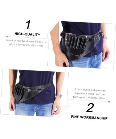 Beaupretty 3-Piece Hairdressing Kit | Scissor Belt Holder Hair Scissors Bag & Brush | Durable PU Black | International Shipping Available - Buy Online on GoSupps.com