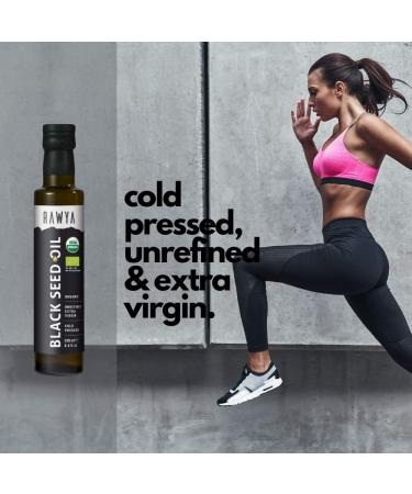 RAWYA Black Seeds + Black Seed Oil - USDA Organic Certified, Cold Pressed, Nigella Sativa, Cumin Seed Oil, Kalonji, Premium Quality, High Thymoquinone, Pure & Natural, 8.4 Oz + 16 Oz Seeds - Buy Online on GoSupps.com