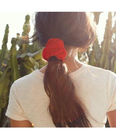 Velvet Hair Ties - 20 Pack Elastic Hair Bands Scrunchies for Women Girls & Children - Colorful Hair Accessories - Buy Online on GoSupps.com