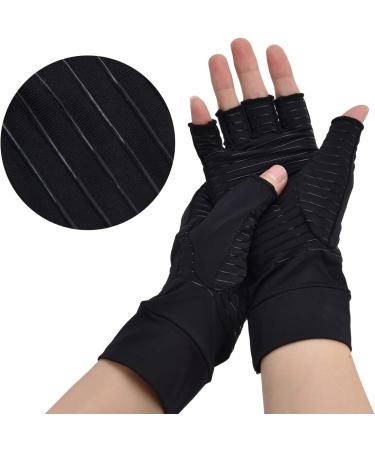 Copper Arthritis Compression Gloves for Pain Relief | Fingerless Daily Wear | Suitable for All Seasons (S - Buy Online on GoSupps.com