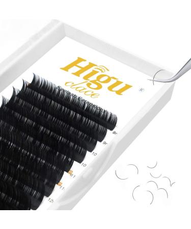 Higu Classic Eyelash Extensions 0.15mm CC Mix 8-15mm Tray Classic Lash Extensions Silk Classic Lashes Extension Premium Single Lash Extensions Professional Salon Use(0.15 CC Mix 8-15mm) 8-15 mm 0.15-CC Curl