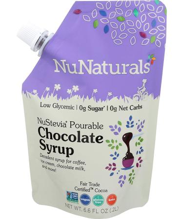 Nunaturals, Syrup Nustevia Pourable Chocolate Pouch, 6.6 Ounce