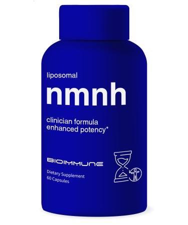 BioImmune Emiquil Liposomal NMNH 500mg 60 Capsules NAD Supplement (NMN Alternative) 10X NAD+ Levels for Anti-Aging