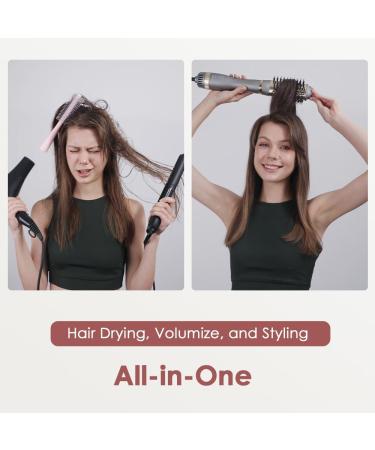 Faszin Hair Dryer Brush Hot Air Brush | 3 Adjustable Temperatures, 2 Heads | One-Step Blow & Volumizer | 100 Million Negative Ions | Smooth, Silky, Frizz-Free Hair | Gray - Buy Online on GoSupps.com