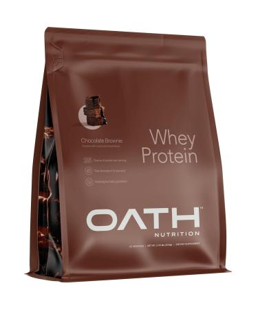 Oath Nutrition Whey Protein Powder Chocolate Brownie 25 Grams of Protein and Only 1 Gram of Sugar per Serving 2 lbs 25 Servings