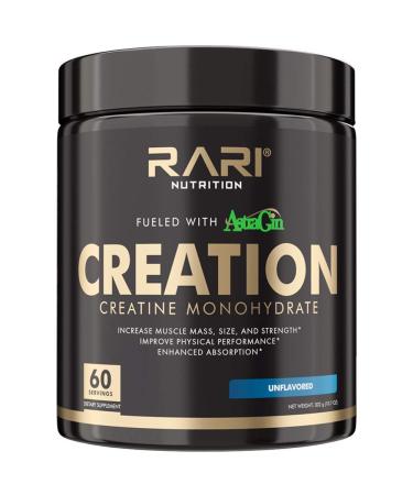 RARI Nutrition - Creatine Monohydrate Powder for Men and Women - Unflavored, Superior Absorption - 5g Pure Micronized Creatine and 25mg Astragin Per Serving - Dissolves Instantly (60 Servings)