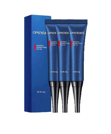 OPENEYES Awaken Peptide Lifting Eye Gel OPENEYES Peptide Eye Gel openeyes Lifting Eye Gel Peptide Depuffing Eye Gel Men Eye Cream Anti Aging Lifts Firming Anti-Wrinkle Eye Tightener (3PCS)