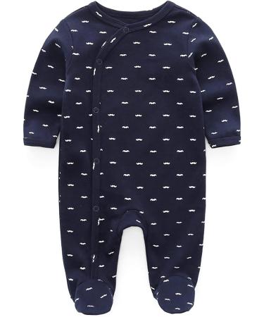 MAMIMAKA Newborn Baby Onesies Cotton Footed Pajamas 0-3 Months - Long Sleeve - Buy Online on GoSupps.com
