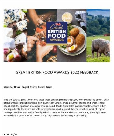 English Truffle Potato Crisps Gift Set - Premium Bar Snacks with Yorkshire Potatoes | Vegetarian Friendly | In Partnership with English Heritage - Buy Online on GoSupps.com