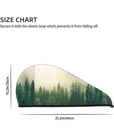 Hair Towel Wrap - Quick Drying Turban with Button | Fog Forest Color - Buy Online on GoSupps.com