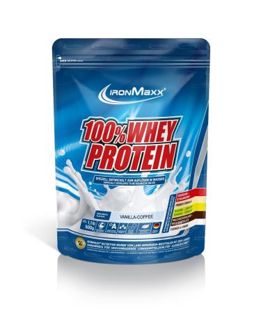 Ironmaxx 100% whey protein powder - vanilla coffee 500g bag |Suck -reduced water -soluble protein powder from whey protein |many different flavors