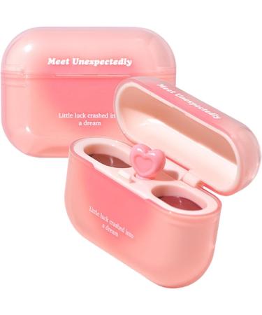 Moisturizing Lip Gloss Shiny Lip Gloss Double Matte Lip Clay | Earphone Case Glossy Lip Tint Lip Balm with Heart-Shaped Applicator Long Lasting for S - Buy Online on GoSupps.com