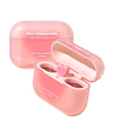 Moisturizing Lip Gloss, Moisturizing Lip Gloss | Double Lipstick Balm, Earphone Case, Lip Gloss Tint, Lip Balm with Heart-Shaped Applicator, Long Lasting for