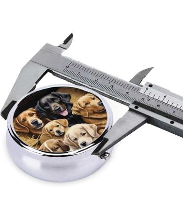 Farm Animals Mini Round Pill Box - 3 Compartment Travel Organizer for Home & Office - Portable Medicine Case - Buy Online on GoSupps.com