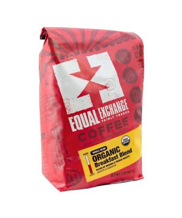 Equal Exchange Organic Coffee Breakfast Blend Whole Bean 2 lb (907 g)