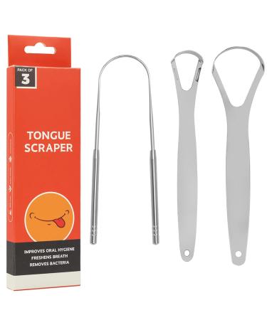 Premium Stainless Steel Tongue Cleaner & Scraper | Portable Metal Tongue Brush for Bad Breath Reduction | LNHGH - Buy Online on GoSupps.com