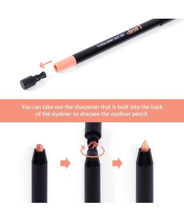 LIPHIP Smudge & Water-Resistant Gel Eyeliner Pencil - Longwear 03 Pearl Brown - Buy Online on GoSupps.com