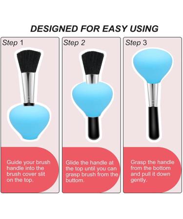 Dust-Proof Makeup Brush Covers | Dust-Proof Travel Makeup Brush Organizer Storage Covers & Long-Lasting Foundation Brushes Caps for Aezon Blue - Buy Online on GoSupps.com