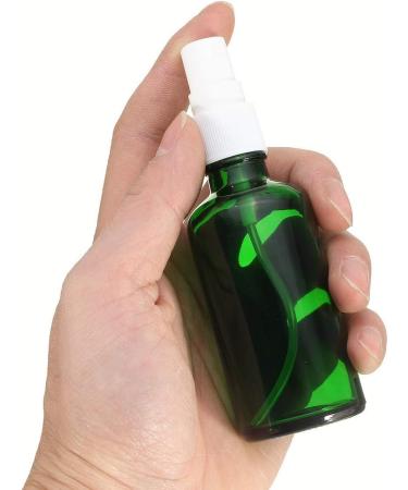 Mini Green Glass Spray Bottle 50ml - Refillable Atomizer for Travel Perfume Cosmetics & Oils - Buy Online on GoSupps.com