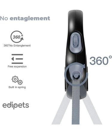 Edipets 5m Retractable Dog Leash - Flexible Extendable Leash for Dogs up to 20kg | Comfortable Walks with Inserable Design - Buy Online on GoSupps.com