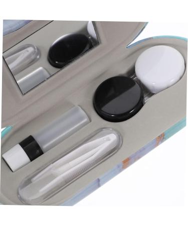 Homsfou Double-Layer Glasses Case | Double-Sided Colored Glass Container for Contact Lenses & Glasses | Travel Protective Cover with Flocked Cloth | International Shipping Available - Buy Online on GoSupps.com