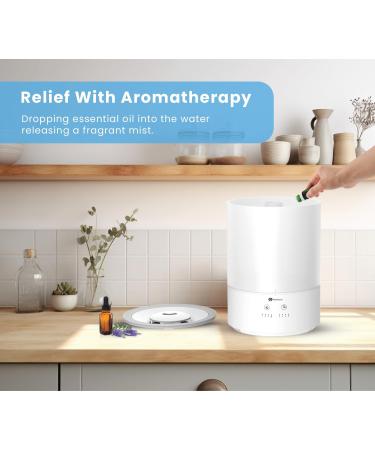 PureMate 4L Humidifier for Bedroom with 7 Color Changing Lights - Top Fill, Cool Mist, Quiet Operation - Ideal for Baby Room, Home Humidity & Plants - Essential Oil Compatible - Buy Online on GoSupps.com