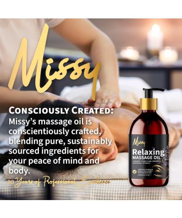 Missy Premium Relaxing Massage Oil Twin Pack (500ml Total) - Indulgent Calming Formula Featuring Lavender Chamomile Ylang Ylang & Bergamot Fortified with Vitamin E Grapeseed Oil Base 2 x 250ml 250 ml (Pack of 2) 2 - Buy Online on GoSupps.com