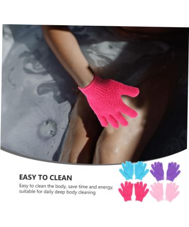 Healeved Mens Body Wash 8pcs Bath Scrub Gloves - Polyester Exfoliating Grooming Glove Set - Buy Online on GoSupps.com