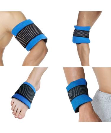 Reusable Ice Gel Pack for Injuries Soft Cold Pack Ice Wrap Hot Cold Compress Alleviate Inflammation Joint Pain Muscle Soreness Flexible & Adjustable for Shoulder Elbow Foot Ankle Knee Wrist Leg Neck 9.8 X 4.3 - 1 Ice...