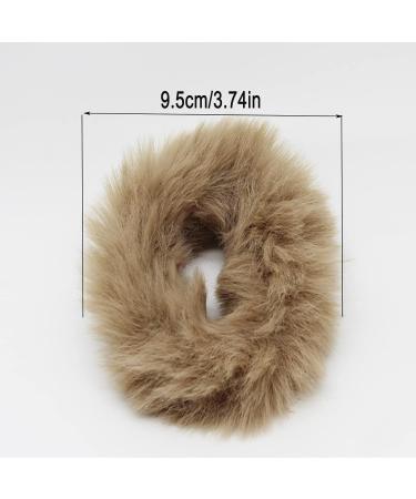 16 Pieces Fluffy Hair Ties - Soft Elastic Ponytail Holders & Pompon Ball Scrunch Bands for Effortless Style - Buy Online on GoSupps.com